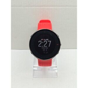 Polar Vantage M GPS Running Watch Heart Rate Red Band ML No Charger Tested
